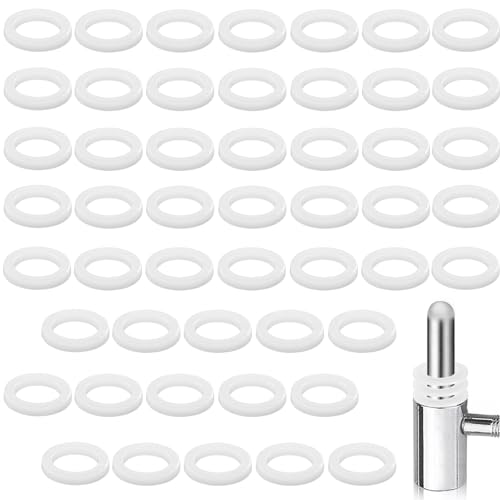 Taicols 50 Stück Unterlegscheiben Türscharnier, Kunststoff Zimmertüren Montageringe, 10,2 mm X 15 mm Rund Fitschenringe, ohne Abriebspuren, für Standard Zimmertüren (50 Stück 2mm) von Taicols