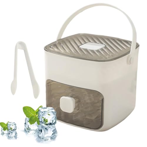 Taicols Klein Eiswürfelmaschine, Ice Cube Maker, mit 48 Gitter Eiswürfelform, Eiswürfelmaker mit Schublade und Aufbewahrungsbehälter, Eiswürfel mit Behälter Eiswürfelbox, Für Home Kitchen (Grün) von Taicols