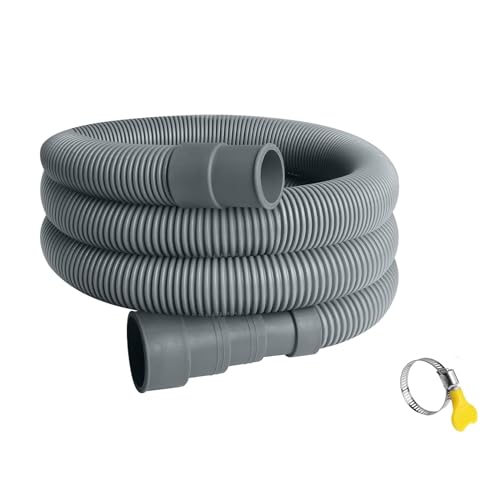 Taicols Zusammenklappbares Wohnwagen Abflussrohr, Ablaufschlauch Waschmaschine, Abwasserschlauch Verlängerung mit verstellbarem Adapter, Ablaufschlauch Verlängerung für Waschmaschine, Wohnmobil (2m) von Taicols