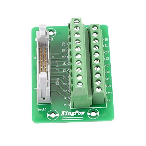 Taidda 20-poliger Steckerleisten-Breakout-Board, IDC 20P, Anschlussblock-Steckverbinder, SPS-Schnittstelle mit Halterung von Taidda