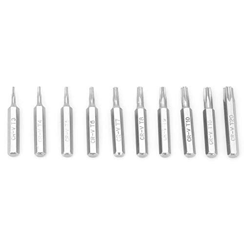 Pentalobe-Schraubendreher-Bits, 10 STÜCKE 4 mm T3 / T4 / T5 / T6 / T7 / T8 / T9 / T10 / T15 / T20 Schaft Pentalobe-Schraubendreher-Bits Set Repair Tools von Taidda