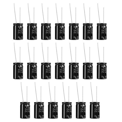 Taidda- Elektrolytische polarisierte Kondensatoren, 20Pcs 450V 22uf 105 ℃ Lange Kabel Axial Electrolytic Tube Amplifier Polarized Capacitors von Taidda