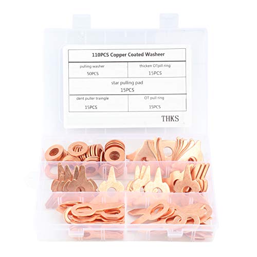 Triangle Dent Pulling, 110 Stück Dent Pulling Puller Ringe Triangle OT Round für Karosserie-Schweißen Repair Tool Set von Taidda