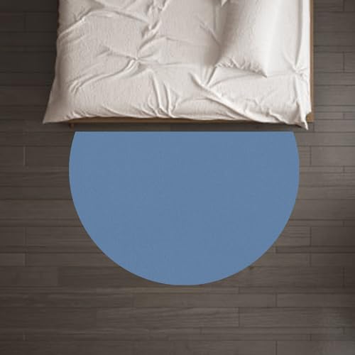 Taidianolp Personalisierte Halbkreis Teppich Muster Bild Foto/Text,Half Circle Rug Carpet,Blue,80 x 120 cm (2.6 x 4 ft),Teppiche für Wohnzimmer Schlafzimmer Arbeitszimmer Schlafsofa von Taidianolp
