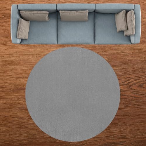 Taidianolp Personalisierte Runder Teppich mit Muster Bild Foto/Text,Round Rug Carpet,Gray,70 cm (2.3 ft),rutschfest Waschbar Teppiche groß Wohnzimmer Schlafzimmer von Taidianolp