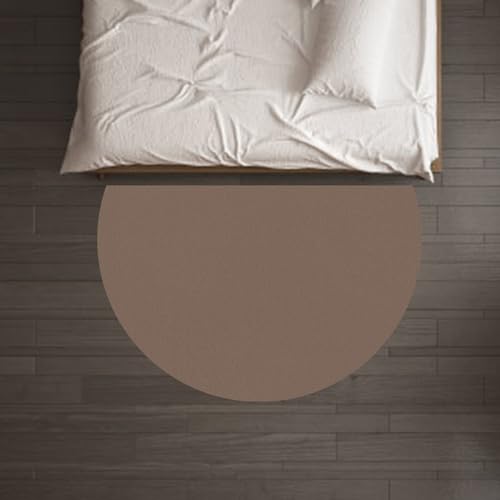 Taidianolp Personalisierter Halbrund Teppich Muster Bild Foto/Text,Half Circle Rug Carpet,Brown,50 x 75 cm (20 x 30 Inch),Teppiche für Wohnzimmer Schlafzimmer Arbeitszimmer Schlafsofa von Taidianolp