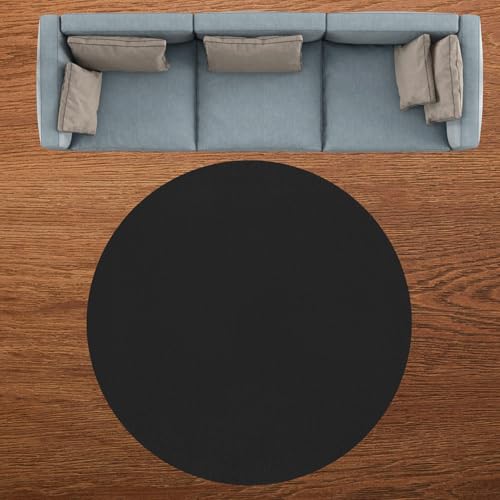 Taidianolp Personalisierter Rund Teppich mit Muster Bild Foto/Text,Round Rug Carpet,Black,60 cm (2 ft),Teppiche groß Wintergarten Wohnzimmer Schlafzimmer Dekoration von Taidianolp