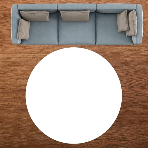 Taidianolp Personalisierter Rund Teppich mit Muster Bild Foto/Text,Round Rug Carpet,White,60 cm (2 ft),Waschbar Kurzflor Teppiche Bodenschutzmatte für Hartböden von Taidianolp