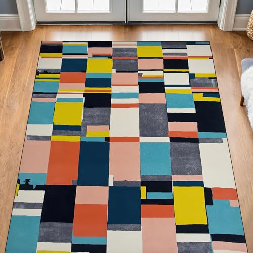 Taidianolp Teppich Zimmer Deko,Farbe Creme, geometrischer moderner Druck, ästhetisches Heimdekor, Blaugrün, 80 x 120 cm,Kurzflor Teppiche Badezimmer Küchen Sessel Schlafzimmer, Taidianolp Teppich Zimmer Deko,Farbe Creme, geometrischer moderner Druck, ästhetisches Heimdekor, Blaugrün, 80 x 120 cm,Kurzflor Teppiche Badezimmer Küchen Sessel Schlafzimmer, von Taidianolp
