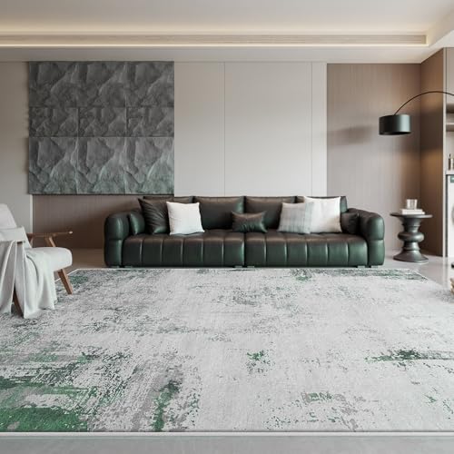 Taidianolp Teppich Zimmer Deko,Grau Weiß Abstrakt Modern, Grün, 120 x 210 cm,Teppiche für Wohnzimmer Schlafzimmer Arbeitszimmer Schlafsofa von Taidianolp