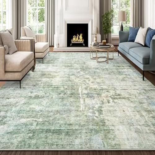 Taidianolp Teppich Zimmer Deko,Modernes abstraktes Druckdesign, Hellgrün, 150 x 150 cm,Teppiche Kurzflor Waschbar, Wohnzimmer Schlafzimmer Room Decor von Taidianolp