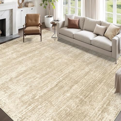 Taidianolp Teppich Zimmer Deko,Neutrale Farben, abstrakte Muster, modernes Dekor, Beige, 80 x 120 cm,Kurzflor Teppiche Badezimmer Küchen Sessel Schlafzimmer, von Taidianolp