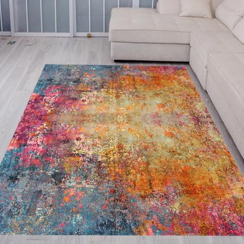 Taidianolp Teppich Zimmer Deko,Schwarz Grau Abstrakt Art Deco Modern, Mehrfarbig, 180 x 180 cm,Dekorative Teppiche für groß Schlafzimmer Raumdekoration Taidianolp Teppich Zimmer Deko,Schwarz Grau Abstrakt Art Deco Modern, Mehrfarbig, 180 x 180 cm,Dekorative Teppiche für groß Schlafzimmer Raumdekoration von Taidianolp