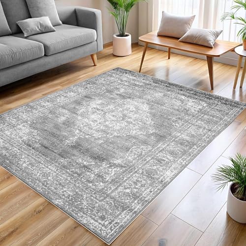 Teppich Zimmer Deko,Neutrale Used-Look, Vintage, traditionell, Shabby Chic, Grau, 120 x 200 cm,Teppiche für Hartholzböden Nachttisch Wohnzimmer Sofas Couches Teppich Zimmer Deko,Neutrale Used-Look, Vintage, traditionell, Shabby Chic, Grau, 120 x 200 cm,Teppiche für Hartholzböden Nachttisch Wohnzimmer Sofas Couches von Taidianolp