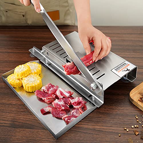 Manual Bone Meat Cutter Stainless Steel Ribs Meat Chopper, Home Commercial Food Slicer Machine Bone Chopper With Meat Tray For Fish, Chicken, Beef, Meat, Vegetables & Deli Manual Bone Meat Cutter Stainless Steel Ribs Meat Chopper, Home Commercial Food Slicer Machine Bone Chopper With Meat Tray For Fish, Chicken, Beef, Meat, Vegetables & Deli von Taifuan
