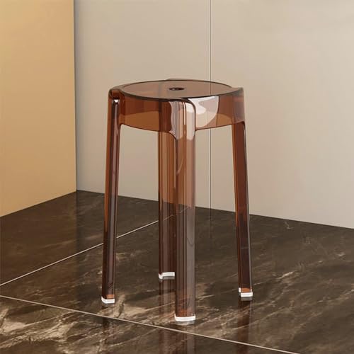 Taifuan Duschhocker aus transparentem Acryl – Stabiler großer Kunststoff-Sitzhocker, stapelbares Design,für Badezimmer, Küche,Schlafzimmer – stabiles stapelbares Design –Home Office Esszimmerstuhl(F) von Taifuan
