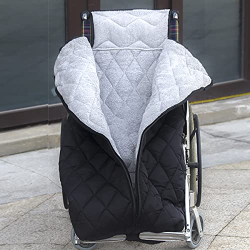 Winter Wheelchair Blanket, Zipper Wheelchair Warmer Cover for Lower Body, universelles Rollstuhlzubehör für Winddichte,Waterproof, Fleece Lined, Cozy Wheelchair Blanket von Taifuan