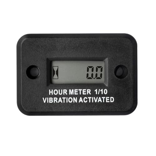Honor Meet Digital Wireless Vibration Activated Hour Meter, Wartungserinnerungen, wasserdichtes Design für Benzin angetriebene Rasenmäher Generator Motorrad Außenbordmotor Kettensäge etc. von Taikemeti