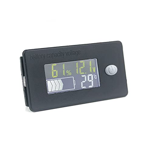 Taikuwu Battery Capacity Monitor 10-100V Programmierbarer Batteriestand Spannung Temperatur Meter Gauge LCD-Anzeige Prozentsatz Indikator Tester Electric Quantity Detector Taikuwu Battery Capacity Monitor 10-100V Programmierbarer Batteriestand Spannung Temperatur Meter Gauge LCD-Anzeige Prozentsatz Indikator Tester Electric Quantity Detector von Taikuwu
