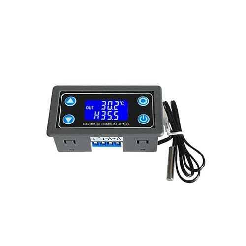 Digitaler Temperaturregler 0-30 V LCD-Display Digitaler Thermostat Hochpräzises Temperaturregelmodul Kühlung Heizung Automatische Schalttafel von Taikuwu