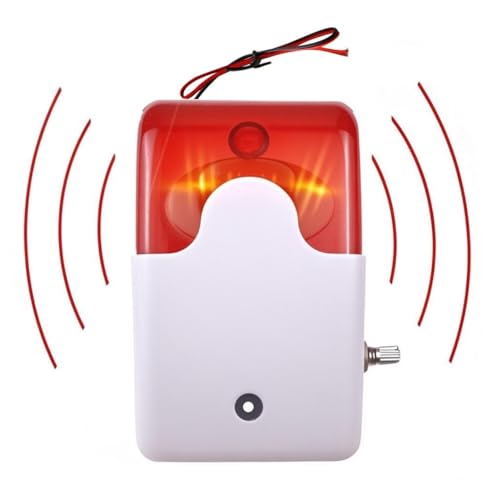 Taikuwu 12V Blitzsirene mit 110dB Alarm - Lautstarker Blitzalarm für Sicherheitssysteme | Stroboskop Blinklicht | Einstellbare Lautstärke | Wandmontage | ABS-Gehäuse Taikuwu 12V Blitzsirene mit 110dB Alarm - Lautstarker Blitzalarm für Sicherheitssysteme | Stroboskop Blinklicht | Einstellbare Lautstärke | Wandmontage | ABS-Gehäuse von Taikuwu