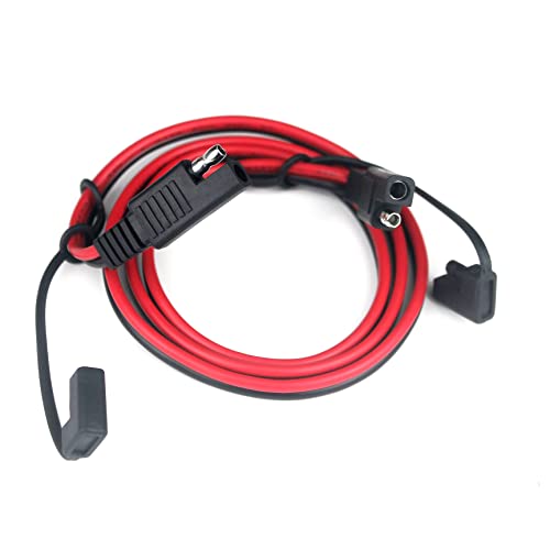 Taikuwu SAE zu SAE Verlängerungskabel 1m 14AWG 15A - Gleichstromkabel mit Staubkappen für Auto, Solar, Wohnmobil von Taikuwu