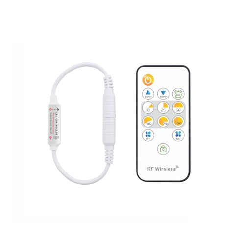 Taikuwu RF 13-Kanal LED Dimmer Controller Drahtlos, 10 Stufen Helligkeitsregler für LED Streifen 5-24V, Ultraflach Design mit 13 Tasten (TV-Schrank, Bad, Küchenbeleuchtung) von Taikuwu