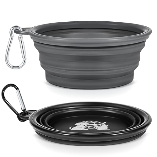Tailtastic Tragbare Hundenäpfe 2 Stück – Faltbare Silikon-Reise-Hundenäpfe für kleine, mittelgroße und große Hunde, faltbarer Outdoor-Napf mit Clip, leicht, für Wandern, Camping, Rucksackreisen, groß Tailtastic Tragbare Hundenäpfe 2 Stück – Faltbare Silikon-Reise-Hundenäpfe für kleine, mittelgroße und große Hunde, faltbarer Outdoor-Napf mit Clip, leicht, für Wandern, Camping, Rucksackreisen, groß von TailTastic
