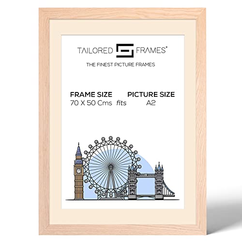 Tailored Frames Bilderrahmen, Eiche, Antikes Passepartout, 70 x 50cm Frame, to take an A2 Picture von Tailored Frames