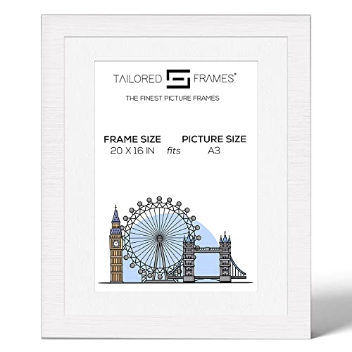 Tailored Frames Bilderrahmen, Kunststoff Glas MDF, Weißes Passepartout, Frame 20"x16" for A3 Tailored Frames Bilderrahmen, Kunststoff Glas MDF, Weißes Passepartout, Frame 20"x16" for A3 von Tailored Frames