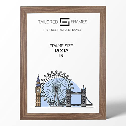 Tailored Frames Quadratisches Design MDF-Bilder-und Fotorahmen, Acryl, walnuss, 45,7 x 30,5 cm von Tailored Frames