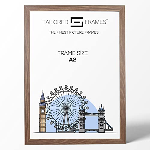 Tailored Frames Quadratisches Design MDF-Bilder-und Fotorahmen, Acryl, walnuss, A2 (59.4 x 42cm) von Tailored Frames