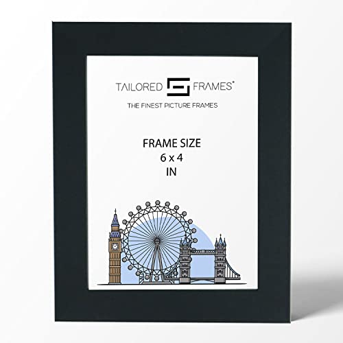 Tailored Frames Seattle Bilderrahmen mit quadratischem Rand, 15,2 x 10,2 cm, Schwarz von Tailored Frames
