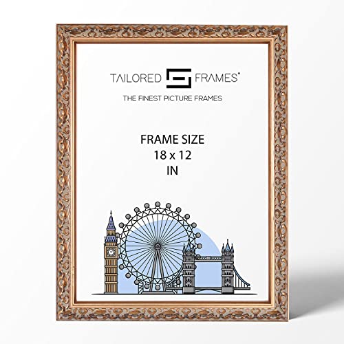 Tailored Frames-Vienna Gold, Weinlese-aufwändige Shabby Chic BILDERRAHMEN Größe 18 "x 12" von Tailored Frames