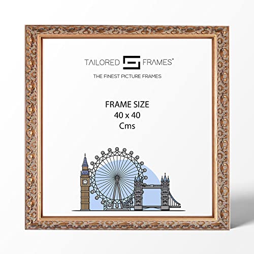 Tailored Frames-Vienna Gold, Weinlese-aufwändige Shabby Chic BILDERRAHMEN Größe 40cm x 40cm von Tailored Frames