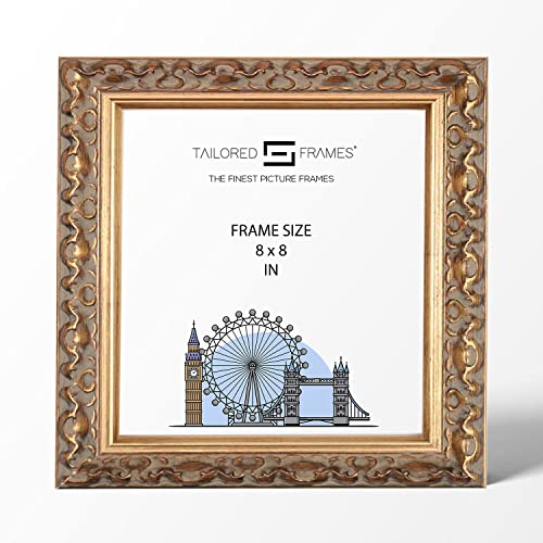 Tailored Frames-Vienna Gold, Weinlese-aufwändige Shabby Chic BILDERRAHMEN Größe 8"x 8" von Tailored Frames