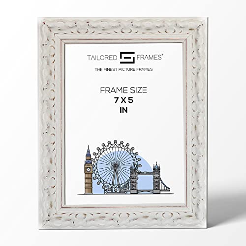 Tailored Frames Vienna Range Bilderrahmen, Vintage-Stil, Shabby Chic, 17,8 x 12,7 cm, Weiß von Tailored Frames