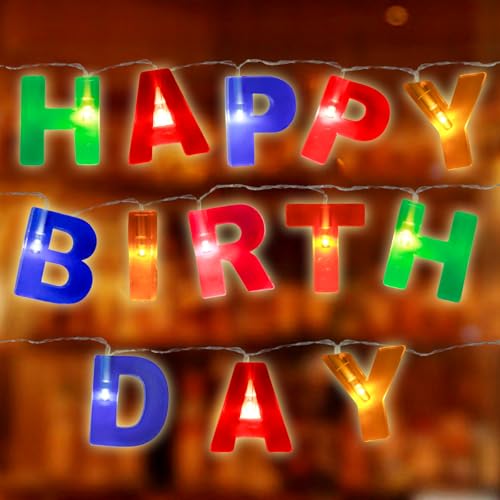 Happy Birthday Neonlicht Nachtlicht, LED Lichterkette Happy Birthday, für Wandparty Dekor Kunst Wandleuchte dimmbares Leuchtreklame Happy Birthday, Batteriebetrieben Happy Birthday Neonlicht Nachtlicht, LED Lichterkette Happy Birthday, für Wandparty Dekor Kunst Wandleuchte dimmbares Leuchtreklame Happy Birthday, Batteriebetrieben von TaimeiMao