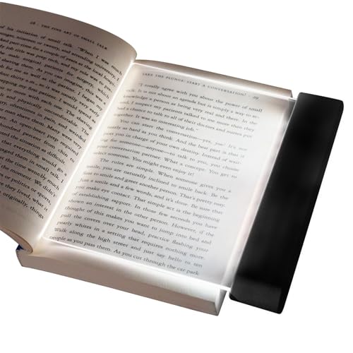 LED Leselampe, tragbare Flaches Buchlicht, Light Panel Book Light Buchlicht Leselicht, LED-Leseleuchte mit abnehmbarem Seitenclip für Nachtlesung Langes Lesen Im Bett ohne Augenermüdung, Augenschutz von TaimeiMao