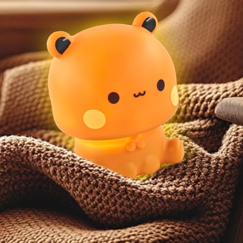 TaimeiMao BUBU DUDU Süßes Panda Nachtlicht – 3-stufig dimmbare Batterie-LED-Lampe mit Silikon-Touch, tragbare Schlafzimmerdekoration & Kinderzimmer-Geschenk für Mädchen/Jungen-(BUBU) von TaimeiMao