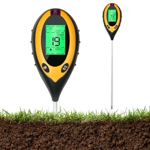 TaimeiMao Bodenmessgerät,4 in 1 Bodentester,ph Messgerät Erde with PH Value/Feuchtigkeit/Temperature/Licht für Gartenarbeit, Farm, Rasen, Gemüsegarten und Outdoor-Pflanzen TaimeiMao Bodenmessgerät,4 in 1 Bodentester,ph Messgerät Erde with PH Value/Feuchtigkeit/Temperature/Licht für Gartenarbeit, Farm, Rasen, Gemüsegarten und Outdoor-Pflanzen von TaimeiMao