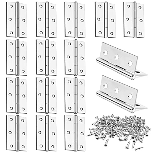 16 Stück Türscharniere,44mm × 30mm Edelstahlscharniere,Edelstahl Tür-Scharnier Scharniere,Klappbare Hintere Scharniere,Edelstahl Klavierband von TaimeiMao