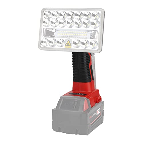 Taingwei 18W 2000LM LED Schnurlose Lampe Kompatibel mit Milwaukee M18 Lithium Akku, 18v Arbeitslicht für Camping, Autoreparatur, Notfall und Baustellenbeleuchtung von Taingwei