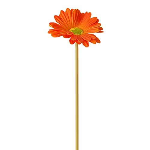 Tainrunse Gerbera Künstliche Blumenszene, Layout, lichtecht, toller einzelner Zweig, Party-Dekoration, künstliche Gerbera-Blume, Orange von Tainrunse