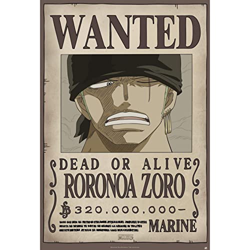 One Piece Wanted Zoro Poster, 11 x 17 Zoll, 28 x 43 cm von Tainsi