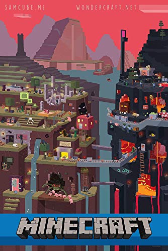 Tainsi Minecraft Monde Poster 28 x 43 cm – Dekoration für Wohnzimmer – Grün – Karikatur – ohne Rahmen – Uni – Porträt – matt – 1 Count Tainsi Minecraft Monde Poster 28 x 43 cm – Dekoration für Wohnzimmer – Grün – Karikatur – ohne Rahmen – Uni – Porträt – matt – 1 Count von Tainsi