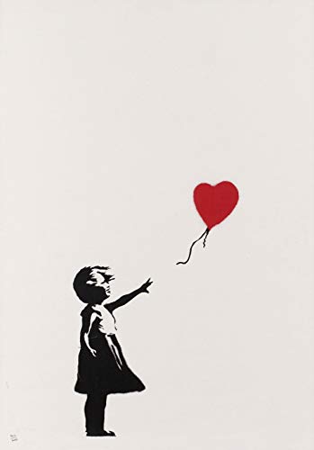 Theissen Banksy Girl with Red Heart Balloon Poster Print - Matte Poster Frameless Gift 11 x 17 Zoll (28 x 43 cm) *IT-00164 von Tainsi