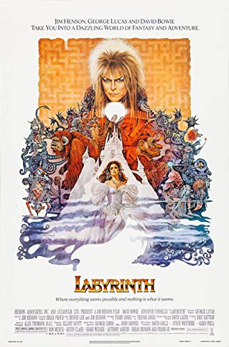 Theissen Classic Labyrinth David Bowie Jim Henson Movie Poster/Print/Picture Matte Frameless Gift 11 x 17 Zoll (28 cm x 43 cm)*IT-00082 von Tainsi