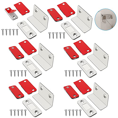 Magnet Türschließer Tür Magnet 6 Stück L Shape Türmagnet Selbstklebend Schubladen Magnet Tur Möbel Magnetverschluss Schrank Magnete für Schranktüren MagnetschlossMoebel von Taipintee