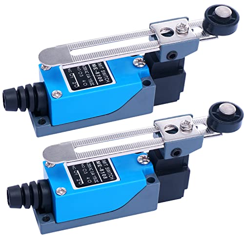 Taiss/2 Stück Endschalter ME-8108 Rollenschwenkhebel 1NC-1NO Wasserdichter Endschalter 250V Wechselstromfür Elektrische Steuerschalter in Mechanik und Anderen Branchen ME-8108 von Taiss